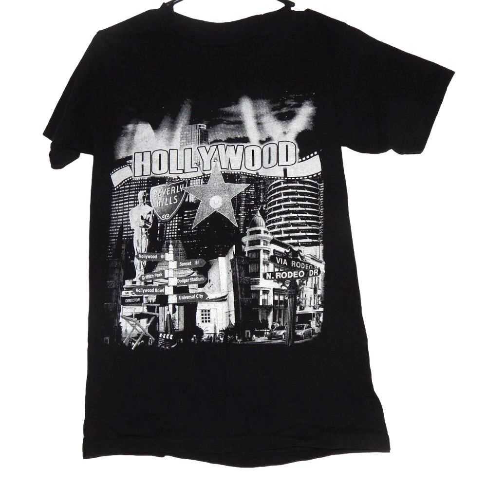 OBEY women’s small black Hollywood graphic cotton t‑shirt